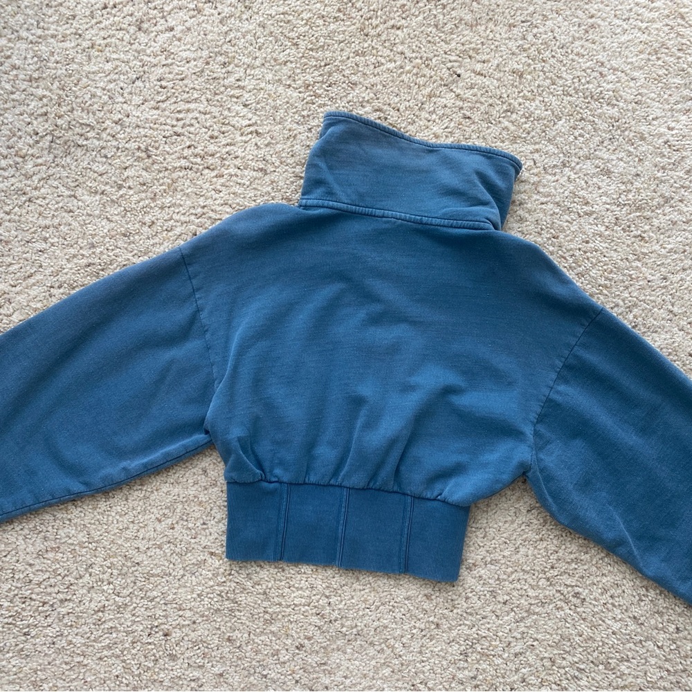 Urban Outfitters Blue Half-Zip Pullover Sweatshirt - Picture 5 of 5